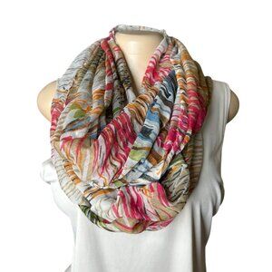 #797 Eternity Loop Light Fabric Multicolor Scarf.
